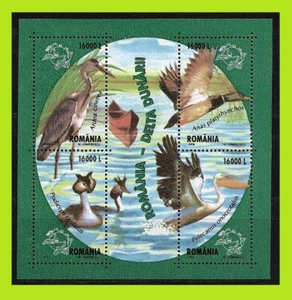 Rumania 2004 Aves del Delta del Danubio - Bloque - MNH - Imagen 1 de 2