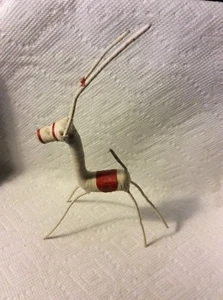 ANTIGUO ADORNO DE NAVIDAD ALEMÁN DE PAPEL HILADO RENO - Imagen 1 de 12