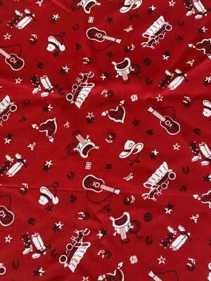 V.I.P. Print By Cranston Print Works Co. Red Bandana Western Print Fabric - Image 1 of 4