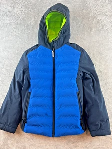 Gerry Down Puffer Parka Jacket Blue & Black Hooded. Kids Small 7-8 - Picture 1 of 6
