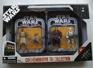 STAR WARS 2006 COMMEMORATIVE TIN FIGURES REVENGE OF SITH YODA MACE AT-RT! A11 - Picture 1 of 2