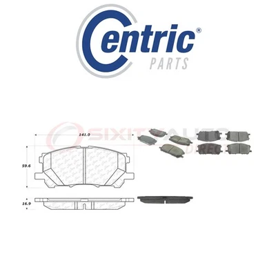 Centric Semi Metallic Brake Pads w Shim for 2007-2009 Lexus RX350 3.5L V6 - kv Foto 1 de 4