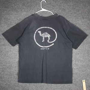 Vintage Camel Cigarettes T Shirt Black XL USA Made Where its @ Streetwear 90s - Picture 1 of 8