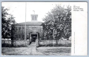 Postal Old Creek Capital Building Ommulgee Oklahoma Curt Teich & Co 1907 - Imagen 1 de 2