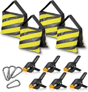 4 Packs Sand Bags Heavy Duty Sandbags Photography Accessories with 6 Spring C... - Picture 1 of 7