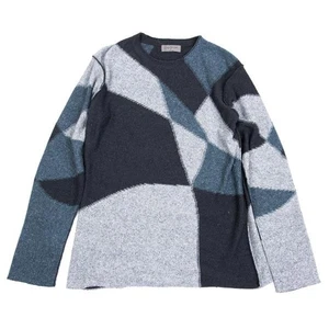 Yohji Yamamoto POUR HOMME Geometric Jacquard Inside-out Knit Sweater Size 3(K... - Picture 1 of 12