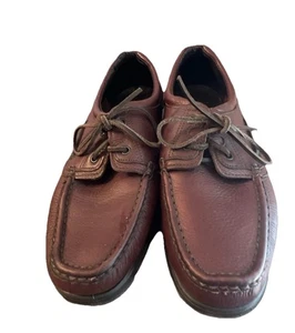 Talla 12 WW Hombres Cuero Marrón Dexter Barco Zapatos Mocasín Mocasín Informal Nuevo - Imagen 1 de 11