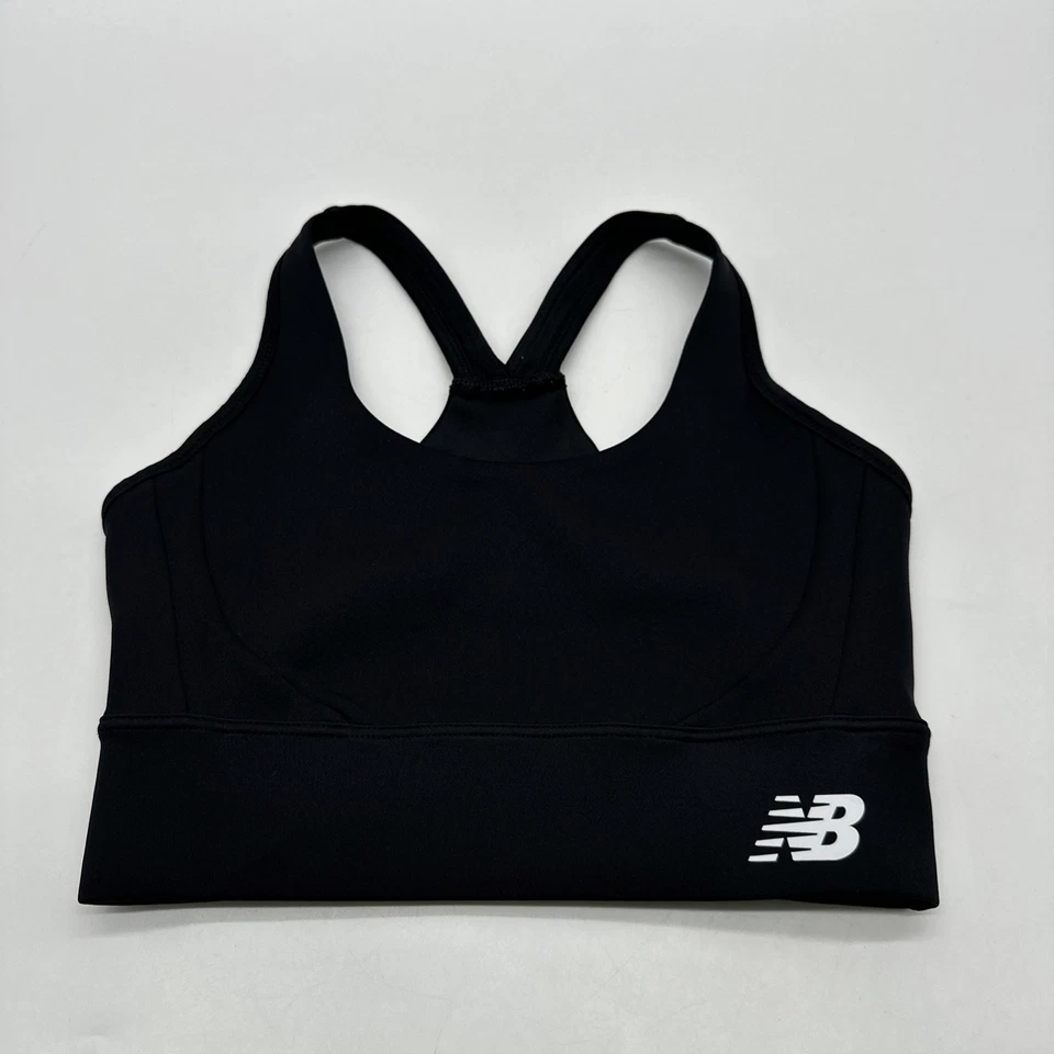 Sujetador deportivo New Balance para mujer XS negro con logotipo. #36968 Foto 1 de 4
