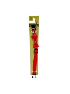 Katzenhalsband von Greenbrier Kennel Club mit Glocke rot Muster Fliege - Bild 1 von 6