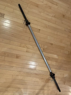 复古 Gold's Gym 1 英寸举重杆标准直杠铃 58 英寸 + 球衣 — 第 1/4 张图片