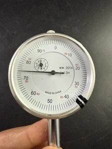 Triton 1" Messuhr 0,001" Graduierung Travel Lug Back weißes Zifferblatt Vk06 - Bild 1 von 2