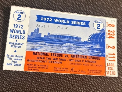 Jackie Robinson Last Appearance Ticket Stub World Series G 2  10/15/1972 Dodgers - Image 1 of 2
