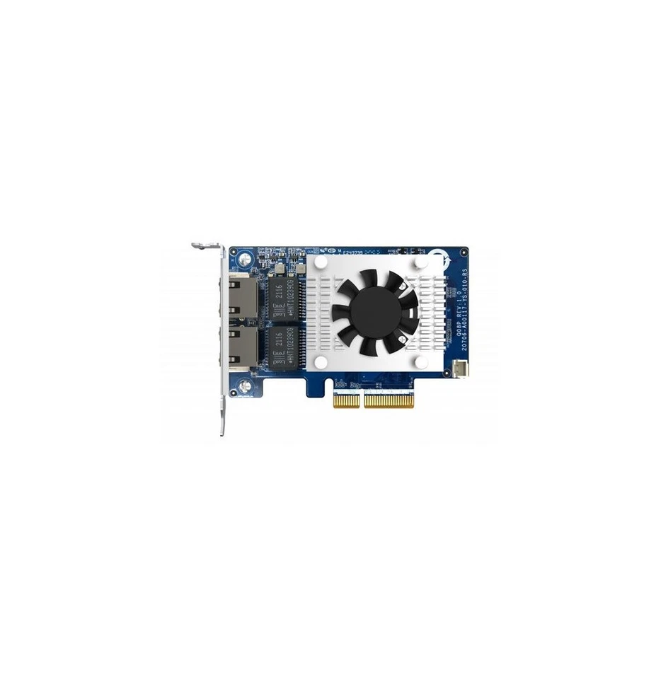 QNAP Dual-port BASET 10GbE network expansion card- low-profile form factor- PCIe - Immagine 1 di 1