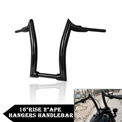 16'' Rise 2" Ape Hanger Handlebar Fit For Yamaha VMax1200 VMax1700 - Image 1 of 4