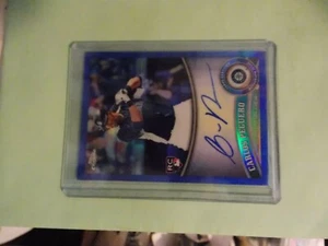 2011 Topps Chrome Carlos Peguero Blue Refractor Rookie Card RC Auto #028/199 I18 - Picture 1 of 2