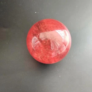 60mm Natural Red Smelting Stone Ball Quartz Crystal Healing Sphere W/ Stand Gift - Picture 1 of 12