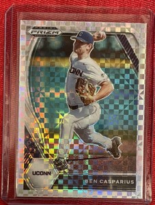 2021 Panini Prizm Draft Picks BEN CASPARIUS #PDP162 /35 CHECKERED DODGERS