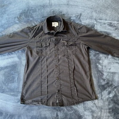 Ecko Unlimited Men’s Button Up Long Sleeve Collar Shirt Black Small - Image 1 of 4