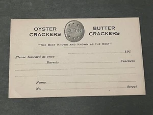 SELTENE 1910er LINCOLN 1c UX26 POSTKARTE TRENTON NJ OYSTER CRACKER! AD POSTKARTE - Bild 1 von 2