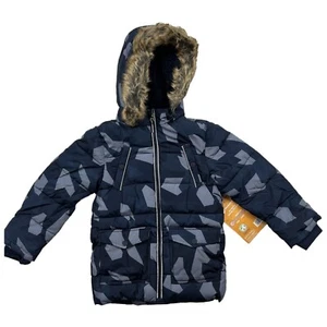 Member's Mark Boy's Wind Resistant Hooded Favorite Puffer Jacket Blue Camo SZ 5 - Picture 1 of 7