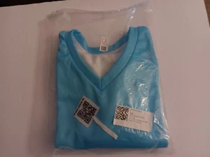 Copped Sweatshirt for Women V Neck Workout Long Sleeve Batwing Top Lightweight - Picture 1 of 12