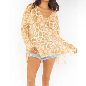 Show Me Your Mumu Cliffside Pullover sandig Gepard Strick Damen XL - Bild 1 von 6