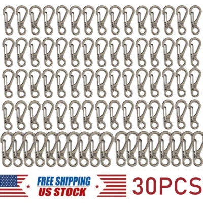 Mini Mosquetón Pesado Gancho a Presión Clip Llavero Aluminio Exterior Camping Col 30 un. Foto 1 de 4