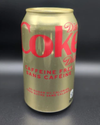 Coca-Cola dietética sin cafeína 🍁 Canadá francés + inglés 🍁 latas coleccionables vacías Foto 1 de 4