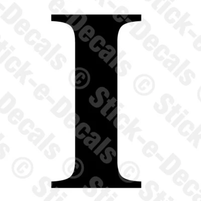 STICK-E-DECALS Roman Numeral I Vinyl Die Cut Decal Sticker - Number 1 One