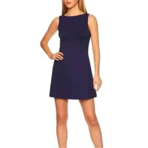 NWT Susana Monaco Boatneck Tank Flare Dress in Dark Denim Sz S - Picture 1 of 6