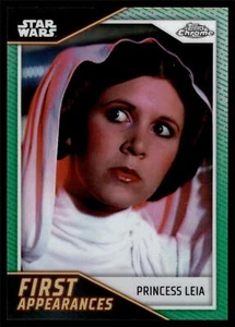 2023 Topps Cromo Star Wars PRINCESA LEIA PRIMERAS APARICIONES REFRACTOR VERDE/99 - Imagen 1 de 2