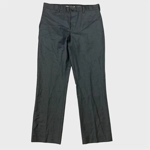 Ralph Lauren Black Label Dress Pants 30 Black Wool Flat Front Luxury Made Italy - Picture 1 of 9