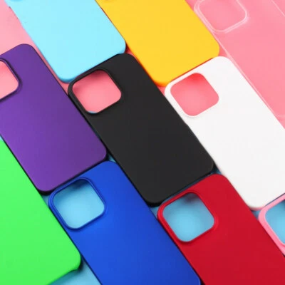 Matte PC Hard Back Cover For iPhone 15 16 13 12 14 Pro Max mini XS Slim Case - Image 1 of 4