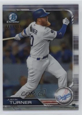 2019 Bowman Chrome Refractor /499 Justin Turner #99 - Image 1 of 2