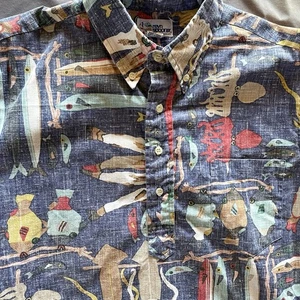 Reyn Spooner Hawaiihemd Herren Gr. Large tropische Fische Reverse Popover Freizeit - Bild 1 von 4