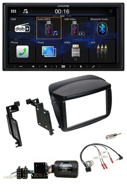 Alpine Bluetooth 2DIN Lenkrad DAB USB Autoradio für Fiat Doblo ab 2010 Opel Comb - Bild 1 von 4