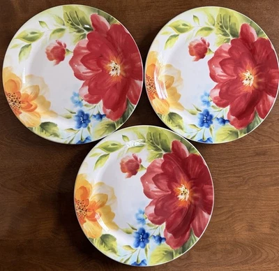 Pier 1 Imports Ironstone Amelia 8.75" Salad / Luncheon Plate Set of 3 RETIRED - Image 1 of 2