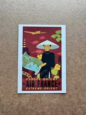 Air France 1987 Postcard (14) +Air France Poster =Inaugural Flight 1937 Viet Nam - Image 1 of 2