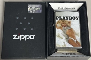 ZIPPO 2021 PLAYBOY SEPTEMBER 1984 STREET CHROME LIGHTER UNFIRED IN BOX D419 - Picture 1 of 6