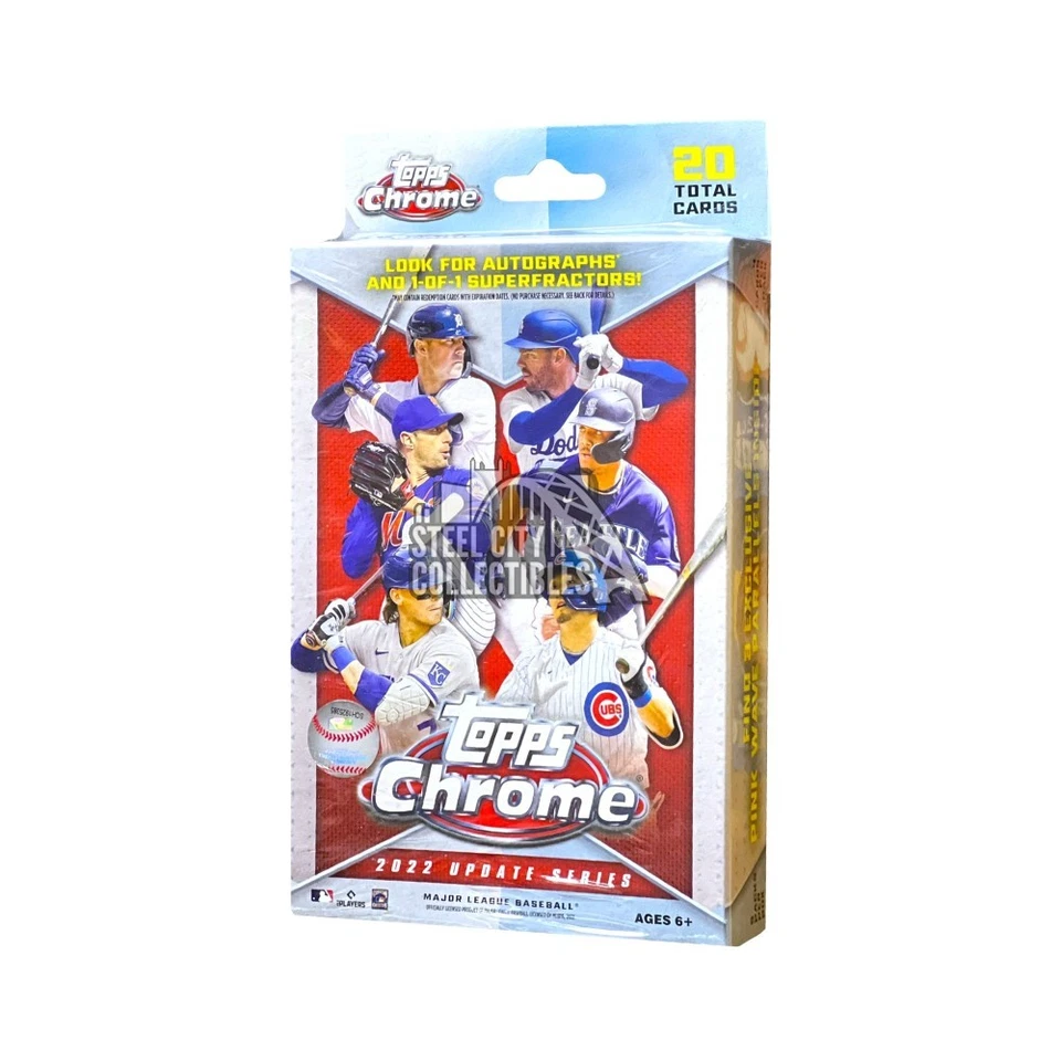 Caixa de cabide de beisebol 2022 Topps Chrome Update Series (paralelos de onda rosa) - Imagem 1 de 1