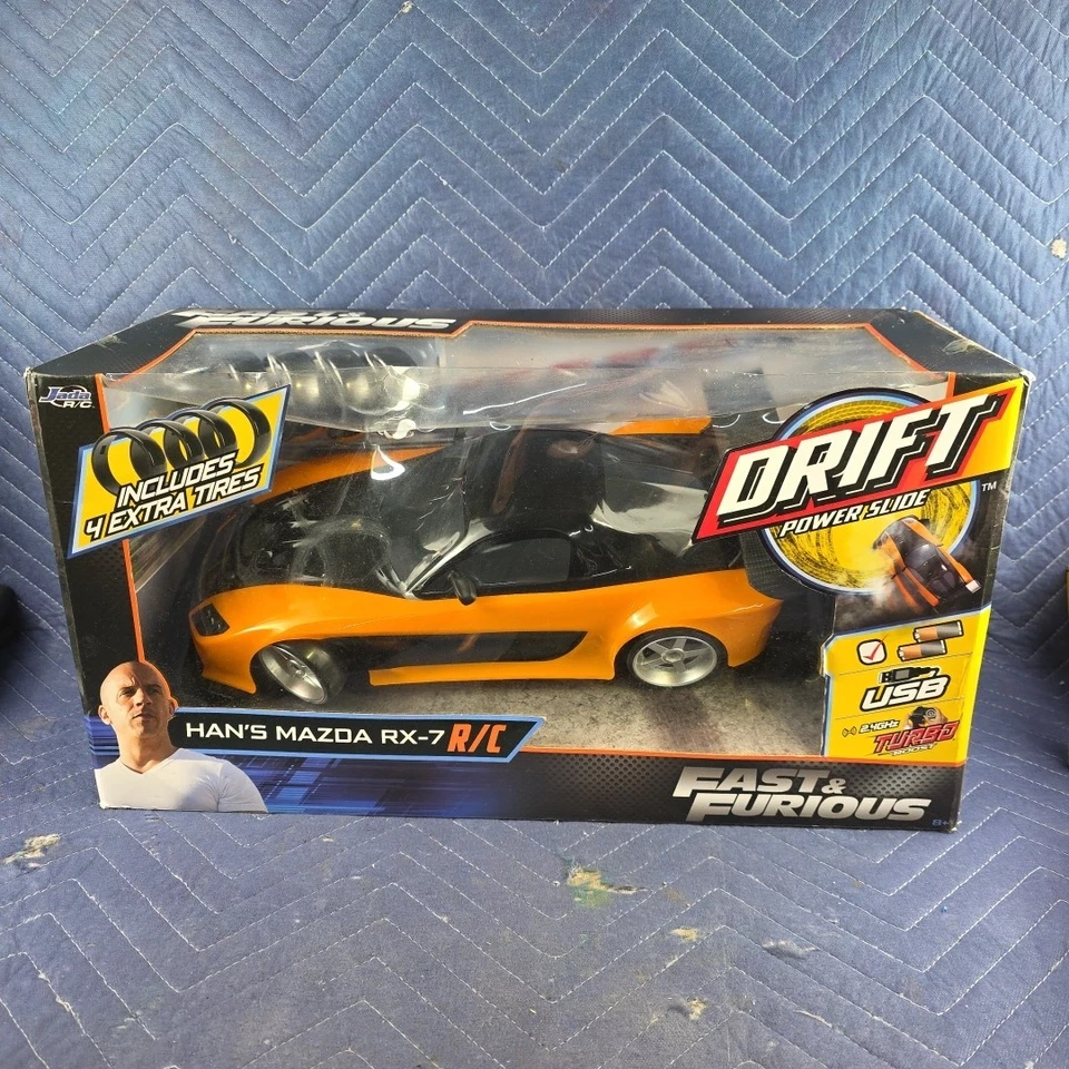 *Fast and Furious Hans Mazda RX-7 Drift Power Slide R/C Beatup Box - Image 1 of 4