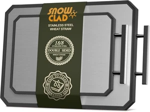 Juego de 2 tablas de cortar trigo de acero de doble cara Snowclad (16" x 11" + 12" x 8,3") - Imagen 1 de 14