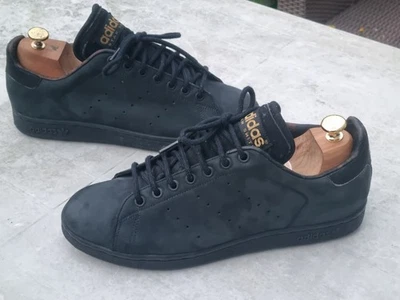 Adidas Stan Smith Vintage 1996 Nero Nubuck Uomo Taglia UK 10.5 Rare Come Viste... - Immagine 1 di 4