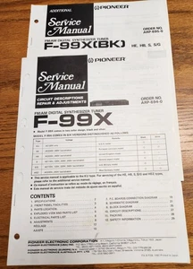 Manual de servicio del sintonizador Pioneer F-99X + información adicional. - Original - Imagen 1 de 1