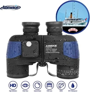 Aomekie 7x50 Military Marine Waterproof Porro Prism Binoculars Blue For Marine - Picture 1 of 10