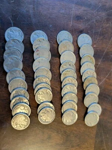 40 Buffalo Nickels Roll 1920-29 Estate Lot of Partial Date Buffalo Nickels - Picture 1 of 4
