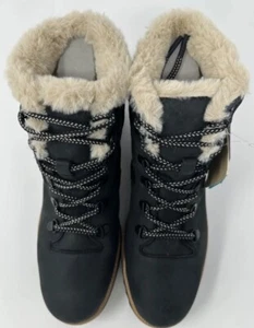 TOMS NEW Nubuck Suede Mojave Hiker Womens Size 8.5 39 Black Ankle Boots 10018984 - Picture 1 of 14