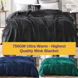 750GSM Ramesses Ultra Warm Winter Thermal Blanket Mink Blankets Soft Plush Feel - Picture 1 of 10
