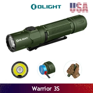 Olight Warrior 3S 2,300 lumens Tactical Flashlight Handheld Flashlights OD Green - Picture 1 of 19