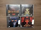 Lot Of Vintage Pc Computer Games, Cd-rom  Blizzard Diablo Starcraft With Expans
